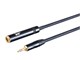 View product image Stage Right by Monoprice On Tour Extension Cables - 1/4in TRS Female Connector to 1/8in TRS Male Connector, 24AWG, Black, 1ft - image 1 of 6