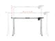 View product image Monoprice Single Motor Angled Electric Sit-Stand Desk Frame with Built-In Casters - image 5 of 6