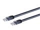 View product image Monoprice Cat6 5ft Black Outdoor Patch Cable, UTP, 24AWG, 550MHz, Pure Bare Copper, Molded Snagless RJ45, Zeroboot Series Ethernet Cable - image 1 of 4