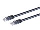View product image Monoprice Cat6 14ft Black Outdoor Patch Cable, UTP, 24AWG, 550MHz, Pure Bare Copper, Molded Snagless RJ45, Zeroboot Series Ethernet Cable - image 1 of 4