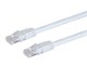View product image Monoprice Cat6 50ft White Outdoor Patch Cable, UTP, 24AWG, 550MHz, Pure Bare Copper, Molded Snagless RJ45, Zeroboot Series Ethernet Cable - image 1 of 4