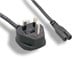 View product image Monoprice Power Cord - BS 1363 (UK) with 5A Fuse to IEC 60320 C7 (non-polarized), 5A/1250W, 250V, Black, 6ft - image 1 of 1