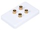 View product image Monoprice High Quality Banana Binding Post Wall Plate for 2 Speaker - Coupler Type - image 1 of 4
