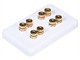 View product image Monoprice High Quality Banana Binding Post Wall Plate for 4 Speaker - Coupler Type - image 1 of 4