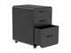 View product image Workstream by Monoprice Rolling Round Corner 3-Drawer File Cabinet, Black - image 2 of 6