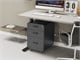 View product image Workstream by Monoprice Rolling Round Corner 3-Drawer File Cabinet, Black - image 6 of 6