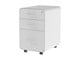 View product image Workstream by Monoprice Rolling Round Corner 3-Drawer File Cabinet, White - image 1 of 6