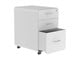 View product image Workstream by Monoprice Rolling Round Corner 3-Drawer File Cabinet, White - image 2 of 6