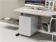 View product image Workstream by Monoprice Rolling Round Corner 3-Drawer File Cabinet, White - image 6 of 6
