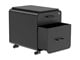 View product image Workstream by Monoprice Rolling Round Corner 2-Drawer File Cabinet with Seat Cushion, Black - image 2 of 6