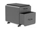 View product image Workstream by Monoprice Rolling Round Corner 2-Drawer File Cabinet with Seat Cushion, Gray - image 2 of 6