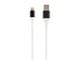 View product image Monoprice Premium Ultra Durable Nylon Braided Apple MFi Certified Kevlar-Reinforced Lightning to USB Type-A Charging Cable - 1.5ft, White - image 1 of 6