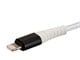 View product image Monoprice AtlasFlex Series Durable Apple MFi Certified Lightning to USB Type-A Charge and Sync Kevlar-Reinforced Nylon-Braid Cable, 1.5ft, White - image 3 of 6