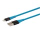View product image Monoprice Premium Ultra Durable Nylon Braided Apple MFi Certified Kevlar-Reinforced Lightning to USB Type-A Charging Cable - 1.5ft, Blue - image 2 of 6