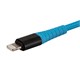 View product image Monoprice Premium Ultra Durable Nylon Braided Apple MFi Certified Kevlar-Reinforced Lightning to USB Type-A Charging Cable - 1.5ft, Blue - image 3 of 6