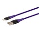 View product image Monoprice Premium Ultra Durable Nylon Braided Apple MFi Certified Kevlar-Reinforced Lightning to USB Type-A Charging Cable - 1.5ft, Purple - image 2 of 6