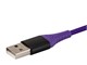 View product image Monoprice Premium Ultra Durable Nylon Braided Apple MFi Certified Kevlar-Reinforced Lightning to USB Type-A Charging Cable - 1.5ft, Purple - image 4 of 6