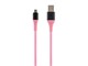 View product image Monoprice AtlasFlex Series Durable USB 2.0 Micro B to Type-A Charge & Sync Kevlar-Reinforced Nylon-Braid Cable, 6ft, Pink - image 1 of 6