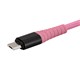 View product image Monoprice AtlasFlex Series Durable USB 2.0 Micro B to Type-A Charge & Sync Kevlar-Reinforced Nylon-Braid Cable, 6ft, Pink - image 3 of 6