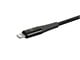 View product image Monoprice Premium Ultra Durable Nylon Braided Apple MFi Certified Lightning to USB-C Charging Cable - 3ft, Black - image 3 of 6