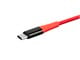 View product image Monoprice Premium Ultra Durable Nylon Braided Apple MFi Certified Lightning to USB-C Charging Cable - 6ft, Red - image 4 of 6