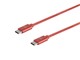 View product image Monoprice Palette Series USB 2.0 USB-C to USB-C Charge & Sync Nylon-Braid Cable  1.5ft  Red - image 2 of 2