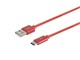 View product image Monoprice Palette Series USB 2.0 Type-C to Type-A Charge and Sync Nylon-Braid Cable, 6ft, Red - image 2 of 2