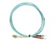 View product image Monoprice OM4 Fiber Optic Cable - LC/ST, 50/125 Type, Multi-Mode, Duplex, 10GB, Aqua, 1m - image 1 of 1
