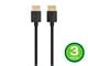 View product image Monoprice 8K Ultra High Speed Slim HDMI Cable - HDMI 2.1, 8k@60Hz, 4k@120Hz, 48Gbps, HDR, VRR, 3ft, Black - 3 Pack - image 1 of 4
