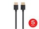 View product image Monoprice 8K Slim Ultra High Speed HDMI Cable 3ft - 48Gbps Black - 5 Pack - image 1 of 4