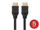 View product image Monoprice 4K No Logo High Speed HDMI Cable 8ft - CL2 In Wall Rated 18 Gbps Black - 5 Pack - image 1 of 4