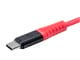 View product image Monoprice AtlasFlex Series Durable USB 2.0 USB-C Charge & Sync Kevlar Reinforced Nylon-Braid Cable  5A/100W  6ft  Red - image 4 of 6