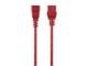 View product image Monoprice Power Cord - IEC 60320 C14 to IEC 60320 C19, 14AWG, 15A/1875W, SJT, 100-250V, Red, 4ft - image 1 of 6