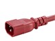 View product image Monoprice Power Cord - IEC 60320 C14 to IEC 60320 C19, 14AWG, 15A/1875W, SJT, 100-250V, Red, 4ft - image 5 of 6