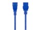 View product image Monoprice Power Cord - IEC 60320 C14 to IEC 60320 C19, 14AWG, 15A/1875W, SJT, 100-250V, Blue, 6ft - image 1 of 6