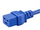 View product image Monoprice Power Cord - IEC 60320 C14 to IEC 60320 C19, 14AWG, 15A/1875W, SJT, 100-250V, Blue, 6ft - image 6 of 6