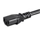 View product image Monoprice Power Cord - IEC 60320 C20 to IEC 60320 C13, 14AWG, 15A/1875W, 3-Prong, Black, 6ft - image 3 of 6