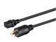 View product image Monoprice Heavy Duty Power Cord - Locking NEMA L5-20P to IEC 60320 C19, 12AWG, 20A/2500W, 3-Prong, Black, 10ft - image 1 of 6
