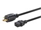 View product image Monoprice Heavy Duty Power Cord - Locking NEMA L6-20P to IEC 60320 C19, 12AWG, 20A/2500W, SJT, 250V, Black, 8ft - image 2 of 6