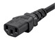 View product image Monoprice Extension Cord - IEC 60320 C14 to IEC 60320 C13, 16AWG, 13A/1625W, 3-Prong, SJT, Black, 1.5ft - image 3 of 6