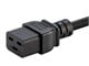 View product image Monoprice Heavy Duty Extension Cord - IEC 60320 C20 to IEC 60320 C19, 12AWG, 20A/2500W, SJT, 250V, Black, 3ft - image 5 of 6