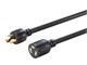 View product image Monoprice Heavy Duty Extension Cord - Locking Connectors - NEMA L5-30P to NEMA L5-30R, 10AWG, 30A/3750W, SJT, 125V, Black, 25ft - image 2 of 6