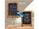 View product image Rustic Torched Wood Tabletop Chalkboard with Legs/Vintage Wedding Table Sign/Small Kitchen Antique Wooden Frame (9.5” x 14” Inches)  - image 4 of 6