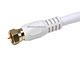 View product image Monoprice 6ft RG6 (18AWG) 75Ohm, Quad Shield, CL2 Coaxial Cable with F Type Connector - White - image 2 of 2