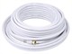 View product image Monoprice 50ft RG6 (18AWG) 75Ohm, Quad Shield, CL2 Coaxial Cable with F Type Connector - White - image 1 of 2