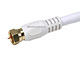 View product image Monoprice 50ft RG6 (18AWG) 75Ohm, Quad Shield, CL2 Coaxial Cable with F Type Connector - White - image 2 of 2