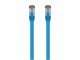 View product image Monoprice Cat8 1ft Blue Patch Cable,  Double Shielded (S/FTP), 26AWG, 2GHz, 40G, Pure Bare Copper, Snagless RJ45, Entegrade Series Ethernet Cable - image 1 of 4
