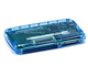 View product image Monoprice ALL-IN-1 USB 2.0 Card Reader for CF SD SM MMC MS XD - Translucent Blue Color - image 3 of 5