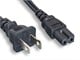 View product image Monoprice Power Cord - Polarized NEMA 1-15P to Polarized IEC 60320 C7, 18AWG, 10A/1250W, 125V, Black, 6ft - image 1 of 1