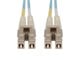 View product image Monoprice OM4 Fiber Optic Cable - LC/LC, UL, 50/125 Type, Multi-Mode, 10GB, OFNR, Aqua, 1m, Corning - image 2 of 5